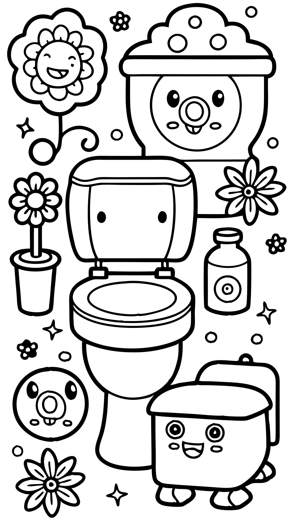 coloriages de toilettes